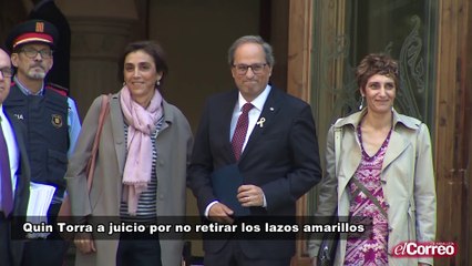 Un juez envía a juicio a Torra por no retirar los lazos en campaña