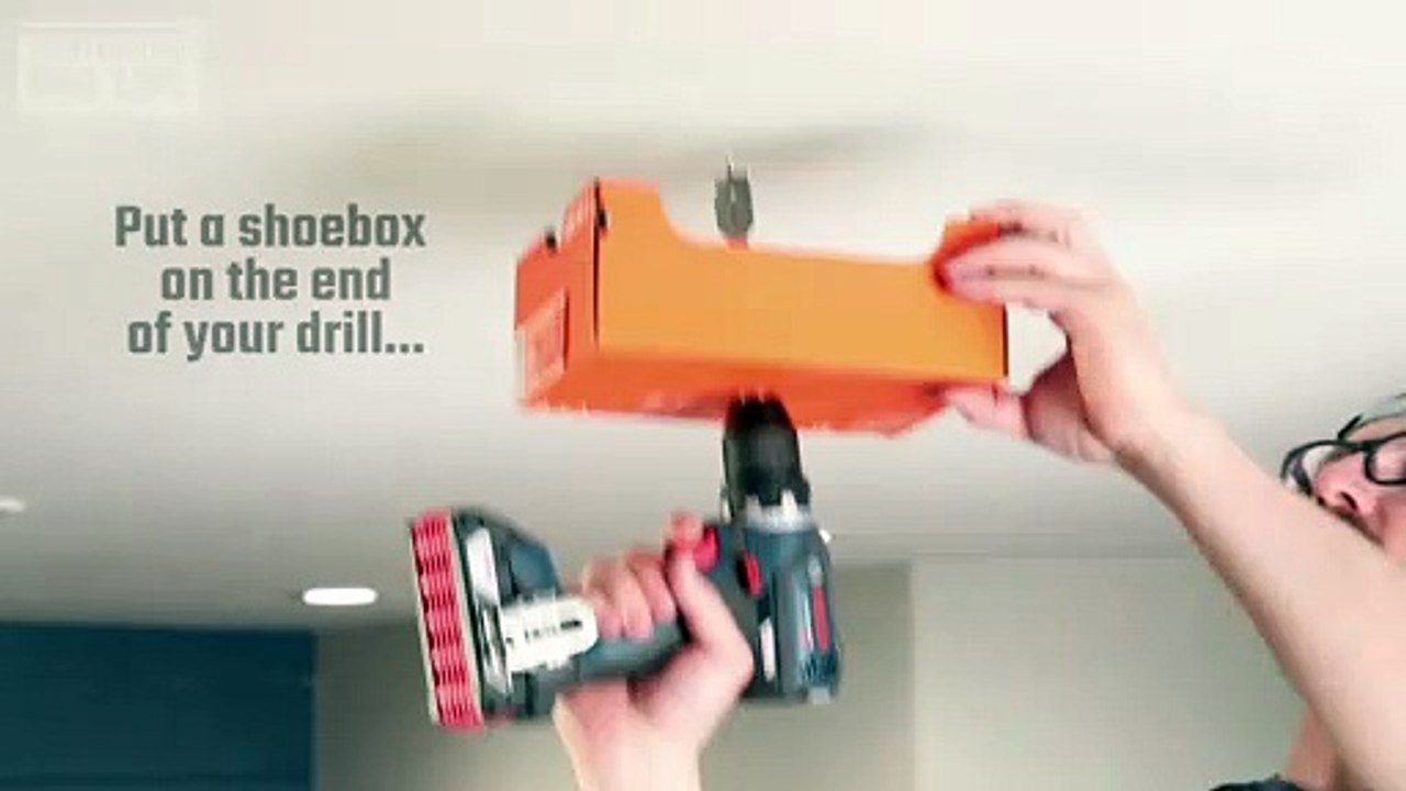 catch dust in a shoebox