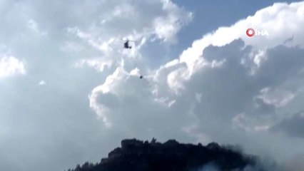 Osmaniye'de tarihi kalede orman yangını