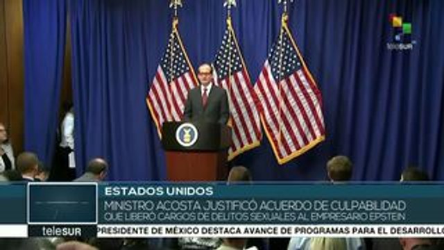 EEUU: secrtario Acosta defiende su manejo del caso de Jeffrey Epstein