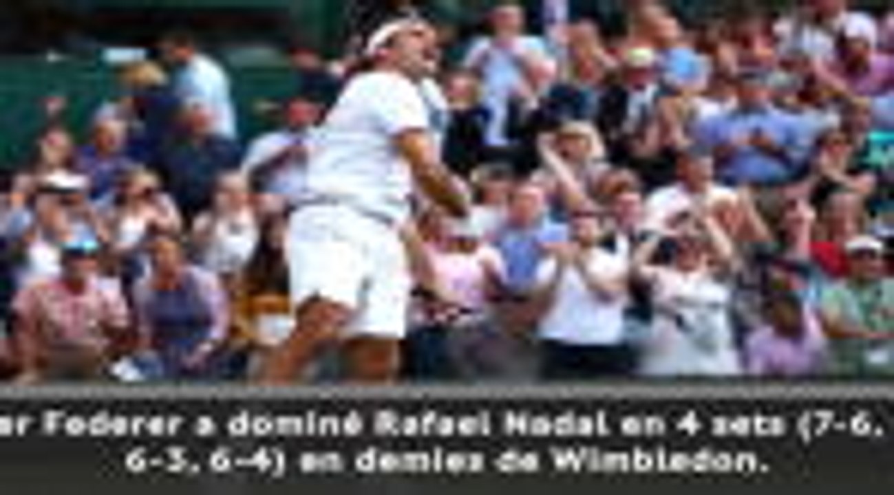 Wimbledon - Federer bat Nadal et rejoint Djokovic en finale