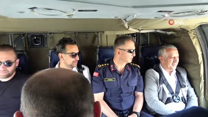 Afyonkarahisar'da helikopter destekli trafik denetimi