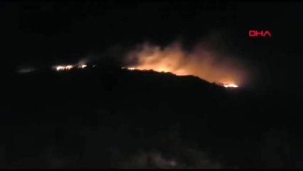 MUĞLA BODRUM'DA BAŞKA BİR MAKİLİK ALANDA DA YANGIN ÇIKTI