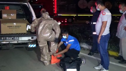 D-100 Karayolunda kimyasal atık alarmı