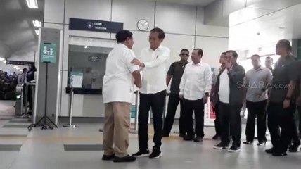 Momen Manis saat Jokowi dan Prabowo Bertemu di Stasiun MRT Lebak Bulus