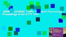 [NEW RELEASES]  Traffic   Transport Psychology,: Proceedings of the ICTTP 2000