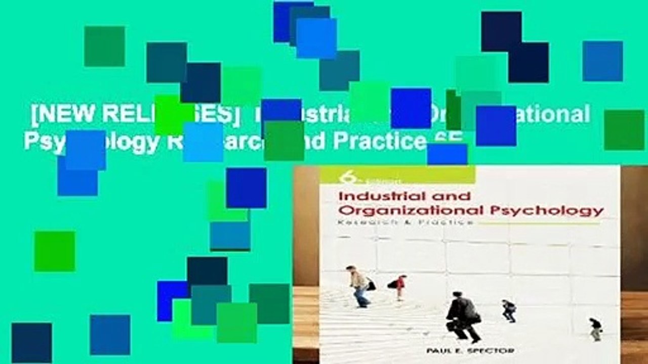 [NEW RELEASES]  Industrial and Organisational Psychology Research and Practice 6E