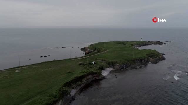 Karadeniz'in altın postu doğal sit alanı Yason Burnu havadan görüntülendi