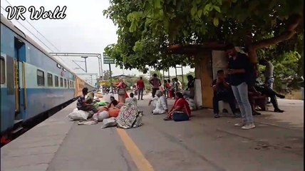 Indian railway superfast train in Action  mood