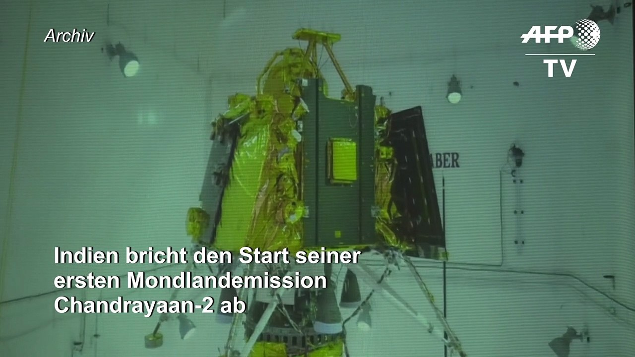 Indien bricht Start von erster Mondlandemission ab