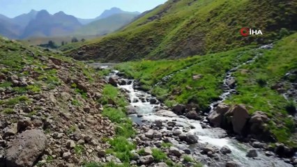 Beytüşşebap Dağları'ndan yaz manzaraları havadan görüntülendi