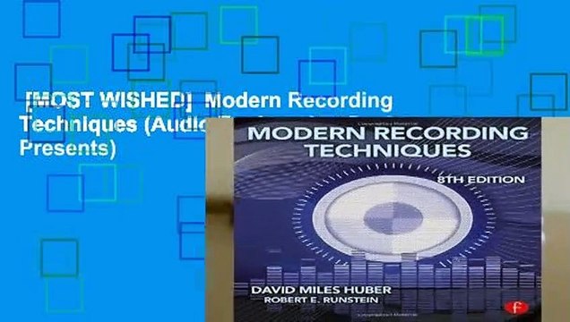 [MOST WISHED] Modern Recording Techniques (Audio Engineering Society Presents)