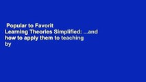 Popular to Favorit  Learning Theories Simplified: ...and how to apply them to teaching by Bob Bates
