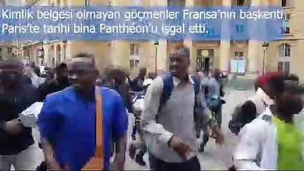 Kimlik belgesi olmayan göçmenlerden protesto