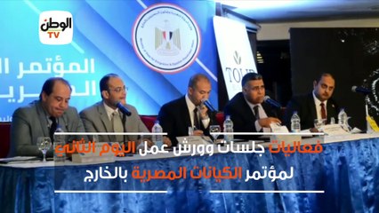 فعاليات جلسات الكيانات المصرية بالخارج وورش عمل اليوم الثاني لمؤتمر