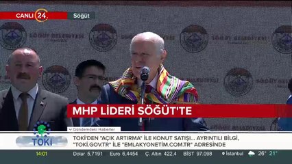 MHP Genel Başkanı Devlet Bahçeli Söğüt'te konuşuyor