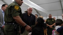 Mike Pence tour of migrant centre shows men crowded in cages