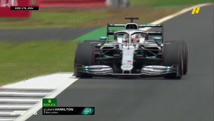 هاميلتون يرتكب خطأ في القيادة خلال القسم الثالث من التجارب التأهيلية بحلبة بريطانيا