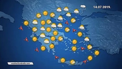 Η πρόγνωση του καιρού για την Κυριακή 14-07-2019