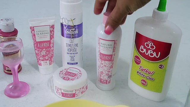 BEYAZ GÜL KIRMIZI GÜL SLİME CHALLENGE! Gül Malzemeleri İle Pofuduk Slime Bidünya Oyuncak