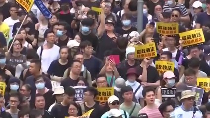 홍콩에서 '中 보따리상 반대' 시위 열려 / YTN