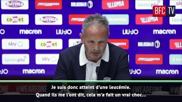 Bologne - Mihajlovic annonce qu'il est atteint d'une leucémie