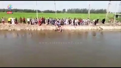 انتشال جثمان غريقين فى كفر الشيخ