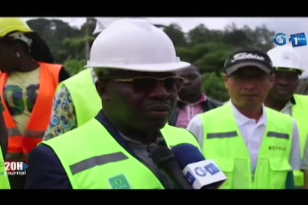 RTG/Visite d’inspection du Ministre Rigobert IKAMBOUAYAT BDEKA sur le site d'instalation de la Fibre optique au Gabon
