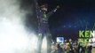 Kurt Busch celebrates beating brother with burnout, stage dive