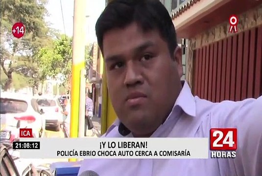 Ica: policía en estado de ebriedad protagoniza accidente vehicular