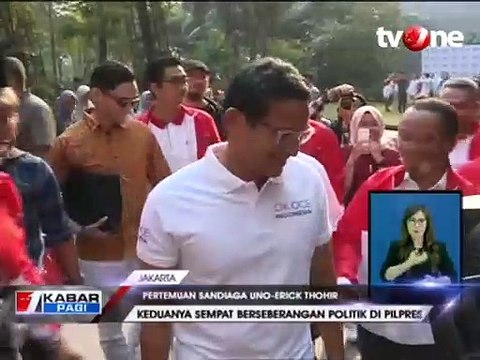Bertemu Erick Thohir, Sandiaga: Gak Perlu Direkonsiliasi