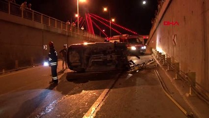 KONYA Otomobil, alt geçide uçtu 3 yaralı