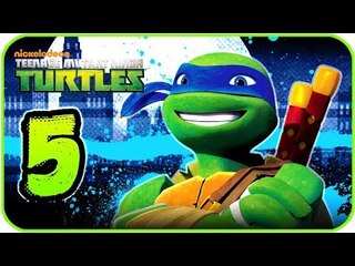 Nickelodeon Teenage Mutant Ninja Turtles Walkthrough Part 5 (X360, Wii) 100% - BOSS Baxter&#39;s Robot