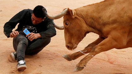 ثمانية جرحى في آخر أيام مهرجان الثيران بإسبانيا
