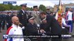 Le président Emmanuel Macron salue des vétérans et des soldats blessés