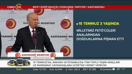 MHP Lideri Bahçeli Kastamonu'da