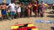 Cabrera de Mar, segunda parada de la plantada de las sombrillas españolas en Cataluña