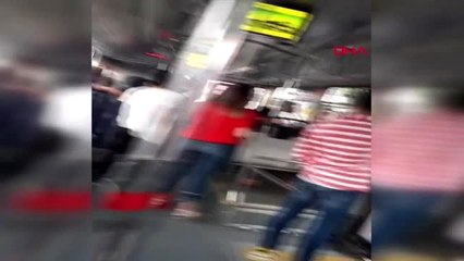 İSTANBUL-ÜMRANİYE'DE ŞOFÖRLERİN SOPALI KAVGASI KAMERADA