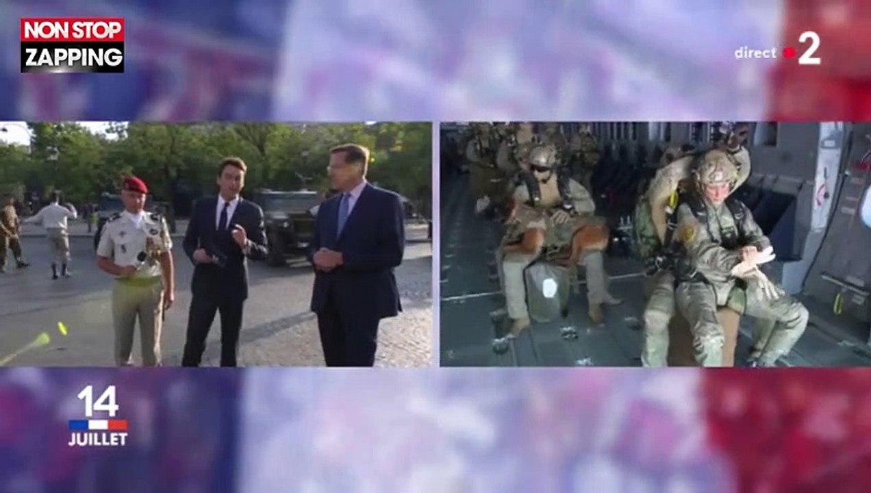 Défilé du 14 juillet : Le saut en parachute de la journaliste Marie-Sophie Lacarrau (vidéo)