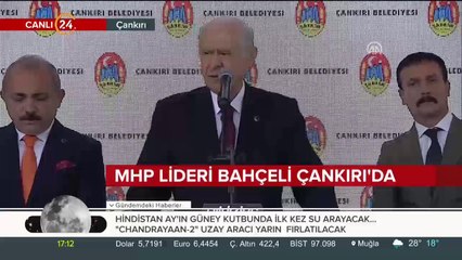 MHP Lideri Bahçeli Çankırı'da