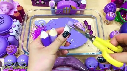 Special Series PURPLE Satisfying Slime s #77 ! Mixing Random Things into Clear Slime