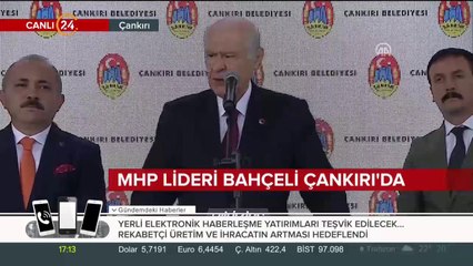MHP Lideri Bahçeli Çankırı'da