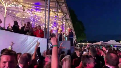 UK PM Theresa May dances the night away at Henley Festival