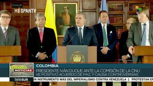Colombia: Iván Duque se reúne con la delegación del CS-ONU