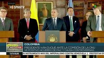 Colombia: Iván Duque se reúne con la delegación del CS-ONU