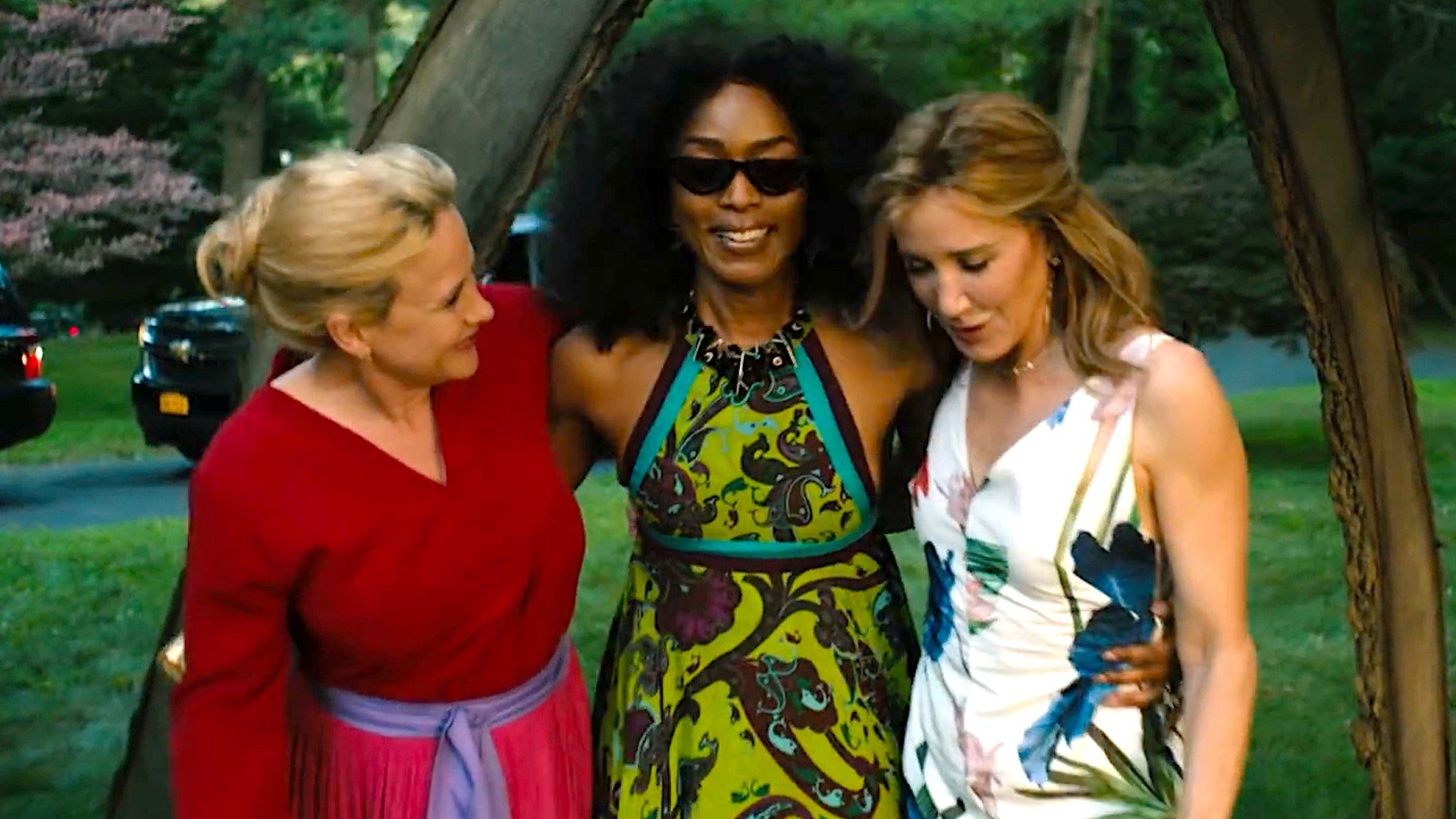 angela bassett green dress otherhood on Netflix DESIGNER