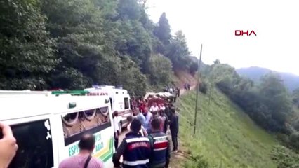 GİRESUN Yolcu minibüsü yayla yolunda devrildi 5 ölü, 6 yaralı
