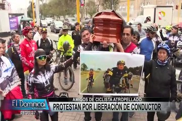 Amigos de ciclista que murió atropellado protestan por liberación de conductor