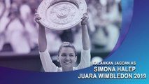 Kalahkan Jagoan AS, Simona Halep Juara Wimbledon 2019