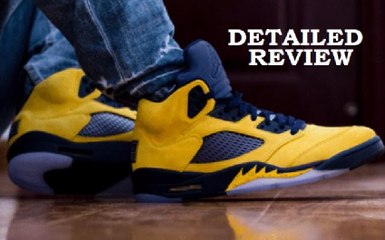 AIR JORDAN 5 MICHIGAN YELLOW RETRO SNEAKER DETAILED HONEST REVIEW
